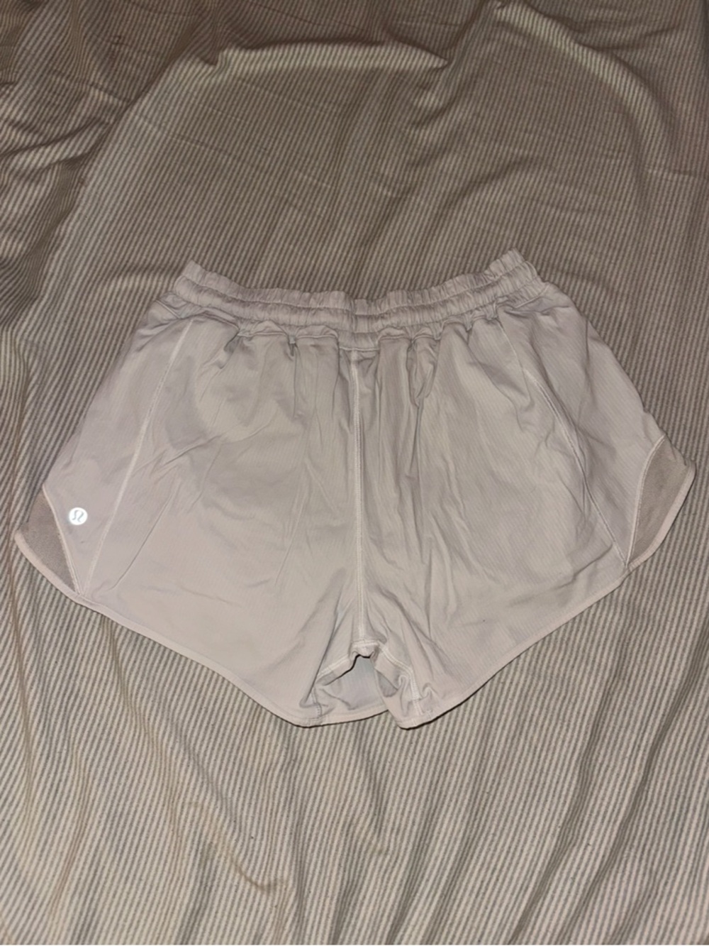 Lululemon athletica light gray athletic running shorts